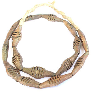 Handmade Ghana African lost Wax natural tabular Brass trade Beads Handmade Ghana African lost Wax natural tabular Brass trade Beads