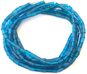 Fine Vintage Czech Russian cut Teal Blue Faceted Glass African Trade beads Fine Vintage Czech Russian cut Teal Blue Faceted Glass African Trade beads