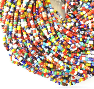 10 Strands Vintage Christmas Beads Ashanti Melody African Trade Beads-Ghana 10 Strands Vintage Christmas Beads Ashanti Melody African Trade Beads-Ghana