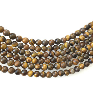 Fine 6mm Tiger's eye round Gemstone Round beads