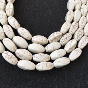 Fine Turquoise Cream Oval Gemstone beads Stone Gemstone Beads