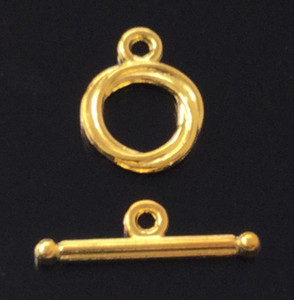 1 set Fancy Gold Plated round Toggle Clasps-Wholesale Prices