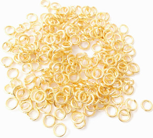 6mm Gold Plated jump rings-18 Gauge Beading Supplies Findings