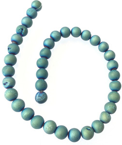 10mm Amazing Round Blue Druzy Agate Gemstone beads Stone-jewelry Supplies