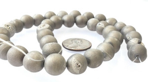 10mm Amazing Round Pretty Grey Druzy Agate Gemstone beads Stone-jewelry Supplies 10mm Amazing Round Pretty Grey Druzy Agate Gemstone beads Stone-jewelry Supplies