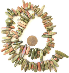 15-23mm Fine Unakite Jasper Gemstone Nugget Sticks Beads-Jewelry Making Beads 15-23mm Fine Unakite Jasper Gemstone Nugget Sticks Beads-Jewelry Making Beads