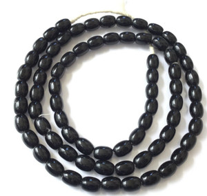 Vintage Opaque Black Czech Bohemian Glass African Trade Beads Vintage Opaque Black Czech Bohemian Glass African Trade Beads