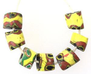 9 Antique Venetian Millefiori African Glass Trade beads-Ghana 9 Antique Venetian Millefiori African Glass Trade beads-Ghana
