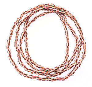 Cranberry red and white 4mm glass beads Trade Beads-Ghana 