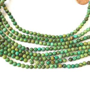 4mm Natural Round Turquoise Gemstone beads Gemstone Beads