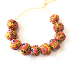 Round African Mauritanian Kiffa trade beads Round African Mauritanian Kiffa trade beads