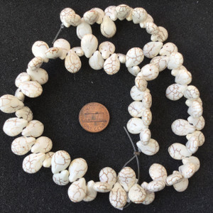 Fine 10x14mm cream Drop shape Gemstone beads Gemstone Beads 