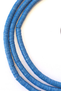 1250 blue Recycled Phono Record African Vinyl Disk trade beads 1250 blue Recycled Phono Record African Vinyl Disk trade beads