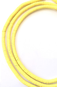 1223 yellow Recycled Phono Record African Vinyl Disk trade beads 1223 yellow Recycled Phono Record African Vinyl Disk trade beads