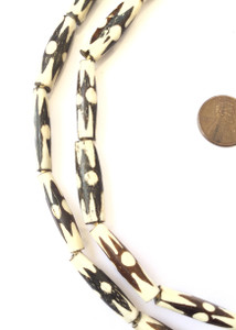 Strand of Batik African Kenya Bone trade beads [90046]