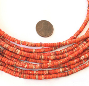 195 Amazing Orange Red ocean Jasper Heishi Gemstone beads-jewelry Making Beads 195 Amazing Orange Red ocean Jasper Heishi Gemstone beads-jewelry Making Beads