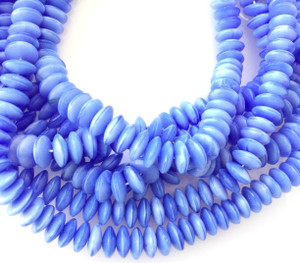 80 Vintage Czech blue Rondelle Bohemian glass beads 80 Vintage Czech blue Rondelle Bohemian glass beads