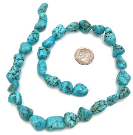 Green Turquoise Nugget Gemstone beads 