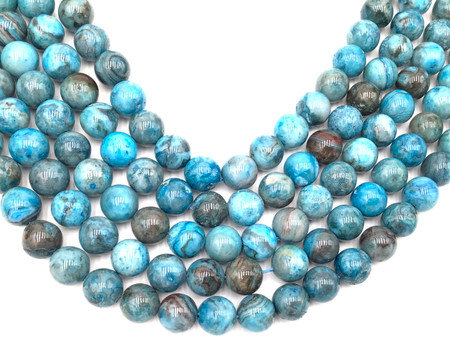 8mm Amazing blue multi Agate Round Gemstone Beads Stone-Jewelry Making [700345]