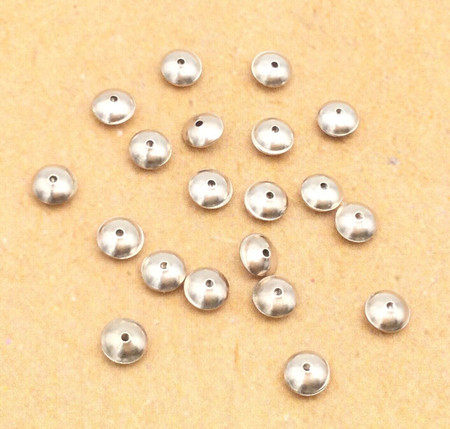 5mm Sterling Silver .925 Bali Saucer Beads-20pieces