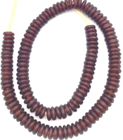 Amazing Ghana DK Purple Recycled Disk Rondelle glass African trade beads-Ghana