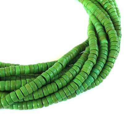 154 Fine Green Turquoise Heishi Gemstone beads Jewelry Supply