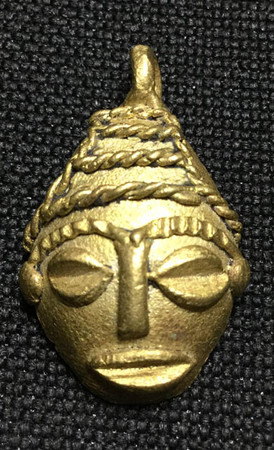 African Baule passport handmade brass pendant