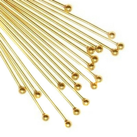 Gold Plated Ball Pins 3. Inches 22-Gauge