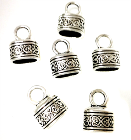 10PCS Antique Silver kumihimo end caps-Tassel Beading Supplies