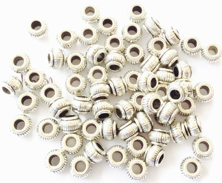 Silver spacer beads for jewelry design