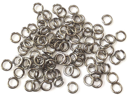 5mm Gunmetal Jump ring 200 Pieces-Jewelry making Findings