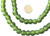 8mm Handmade Pea Green Krobo recycled Glass African trade Beads-Ghana