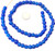 8mm Handmade Blue Krobo recycled Glass African trade Beads-Ghana [06258]