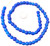 8mm Handmade Blue Krobo recycled Glass African trade Beads-Ghana [06258]