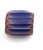 Antique old Venetian 4 layer blue Chevron glass trade bead [00502]
