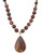 Green Jade and Red river jasper gemstone Necklace [40558]