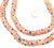 Ghana Handmade opaque coral with green eye Recycled glass African trade beads