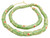 Ghana Handmade Olivine Green multi red eye Recycled glass African trade beads [01817]