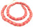  Ghana Handmade Coral red multi eye Recycled glass African trade beads