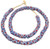 Ghana Handmade Blue multi red dot Recycled glass African trade beads [01826]
