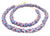 Ghana Handmade Blue multi red dot Recycled glass African trade beads [01826]