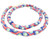 Ghana Handmade dark blue multi Recycled glass African trade beads Ghana Handmade dark blue multi Recycled glass African trade beads