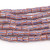 Ghana Handmade red, white, and blue multi Recycled glass African trade beads [02001]