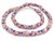 Ghana Handmade coral red multi Recycled glass African trade beads Ghana Handmade coral red multi Recycled glass African trade beads