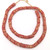Ghana Handmade Coral Red Recycled glass African trade beads [02030]