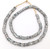 Ghana Handmade white multi Recycled glass African trade beads [02043]