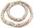 Ghana Handmade White multi eye Recycled glass African trade beads [035502]