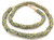Copy of Ghana Handmade Green multi with red dots Recycled glass African trade beads [02003]