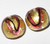 2PCS Trade Handmade Lampwork Gold Foil Czech Bohemian Glass Beads