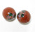 2PCS Rusty Brown Trade Handmade Lampwork Round Czech Bohemian Glass Beads 